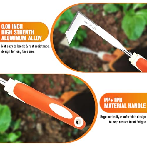 Garden Tool Set - 10 PCS Heavy Duty Stainless Steel Gardening Tools Set with Storage Bag, Gardening Kit Ideal Gardening Gifts for Women & Men, Indoor/Outdoor Use for Digging, Planting, Pruning