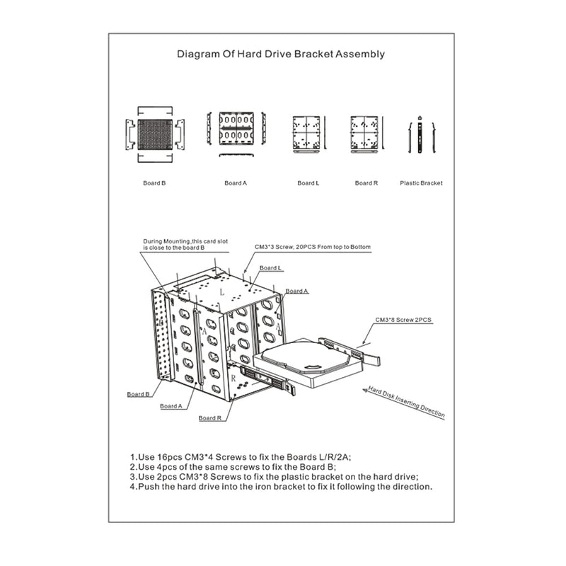 Hard Drive Rack, 5X3.5inch SATA SAS HDD Hard Drive Cage Adapter Rack Bracket for Hard Drive Internal Mounting Adapter Hard Driver Tray with Fan Space for Computer