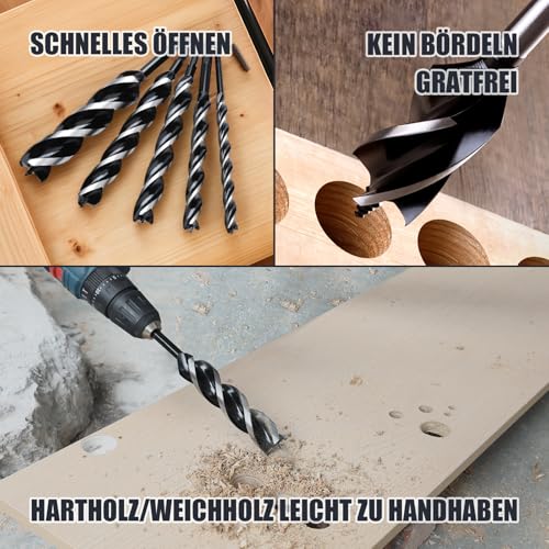 1" x 24" Auger Drill Bit for Soft and Hard Wood,Hex Shank 1 in 24"