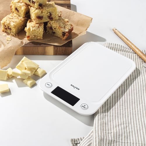 Salter Toronto Digital Kitchen Scale 5 Kg, Aquatronic, White