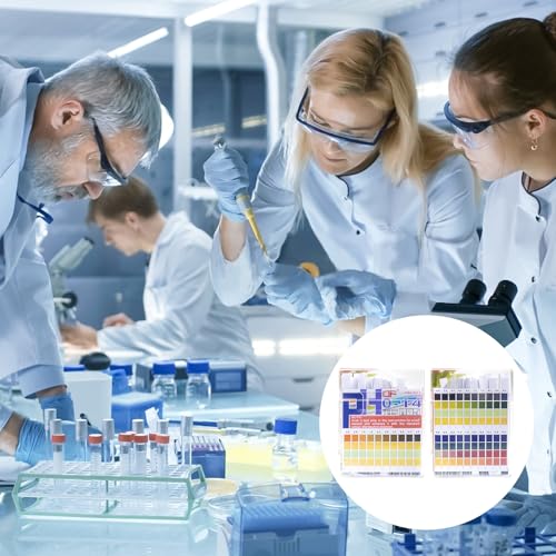 Pack of 100 PH Test Strips, PH Value Test Strips, Four Color Acid Base Test Strips, Litmus Paper, Test Bases Acid Water, Measuring Range (PH 0-14), Strip Strips for Home, Aquariums, Laboratories 100 pieces