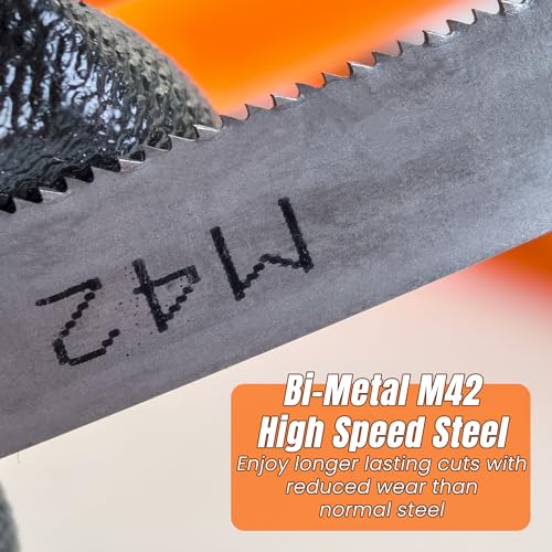 2 Pack 93" Bandsaw Blades, Metal Cutting, 93 x 3/4 x 0.035 Inch, Bi-Metal M42 Band Saw Blades, 5/8 TPI