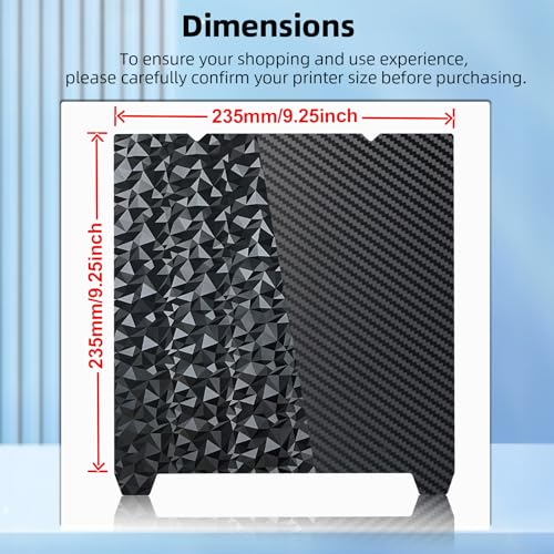 IdeaFormer PEO+PET Smooth Build Plate for Creality K1 / K1C / Ender 3 S1 / Ender 3V3 / Ender5 S1 etc. 3D Printer 235x235mm (1x build plate, 235x235mm No Magnetic base)
