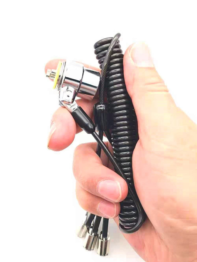 Keyed Alike 5Pack Security Hardware Cable Lock Kit,Retractable Cable Lock Portable Keyed Laptop Lock 5Keys 6.2Ft for Monitors, Laptops, MacBooks, Tablets, iPad,Mac Mini, Silver Keyed Alike