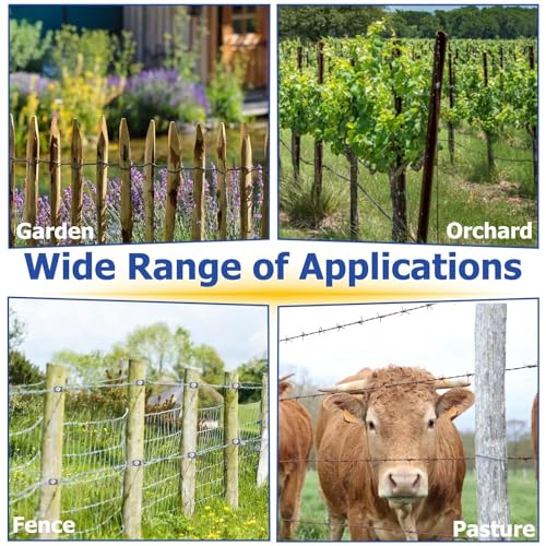 100Pcs 304 Stainless Steel Fence Staples for Wire Fencing, Reusable Fence Fasteners for Wire Mesh & Woven Fencing, Easy Install with Power Drill 100 pcs