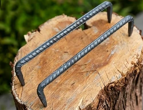 Heavy Duty U-Shaped Grabbing Nails (Leech Nails) – Carbon Steel Double Pointed U Nails for Wooden Shed Frames, Timber Construction, and Railway Sleeper Fixing