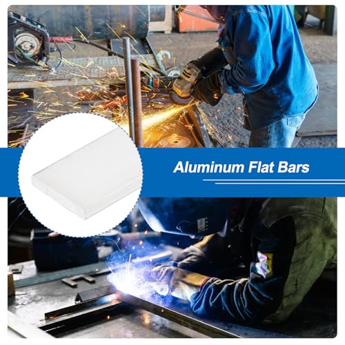 MECCANIXITY 6 Pcs Square Aluminum Flat Bar, 3/32" (3mm) Thick x 25/32" (20mm) Width x 16" (406.4mm) Long 6061 Aluminum Flat Plate Solid New Mill Stock Silver for Industrial Building 3/32"x 25/32"x 16"