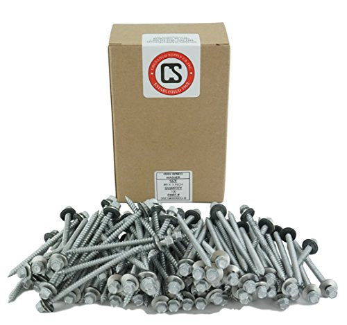 Chenango Supply #9 x 3 Hex Washer Head Metal Roof Screws #9 x 3"