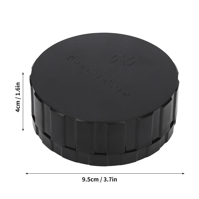 Veneer Box, Full Ceramic Veneer Processing Box, Portable and Reusable Denture Storage Box with Replacement Pad, Round Shape, Ultra Thin Mesh, Black