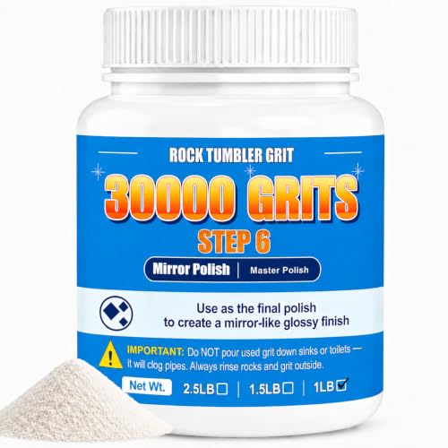 30000 Grit Step 6 Polish & 4LB 4-Step Rock Tumbler Grit Kit
