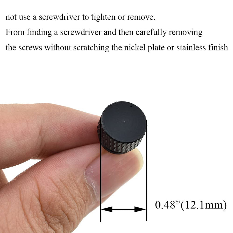 Hahiyo Anodized Aluminum Thumbscrews 6#-32 Thread Size Large Knurled Head Cage Mounts Hand Tighten Easy to Grip and Turn Not Damage Inside Sturdy, Black 10pcs (2021033103-Thumbscrews) 6#-32-Black-10Pieces