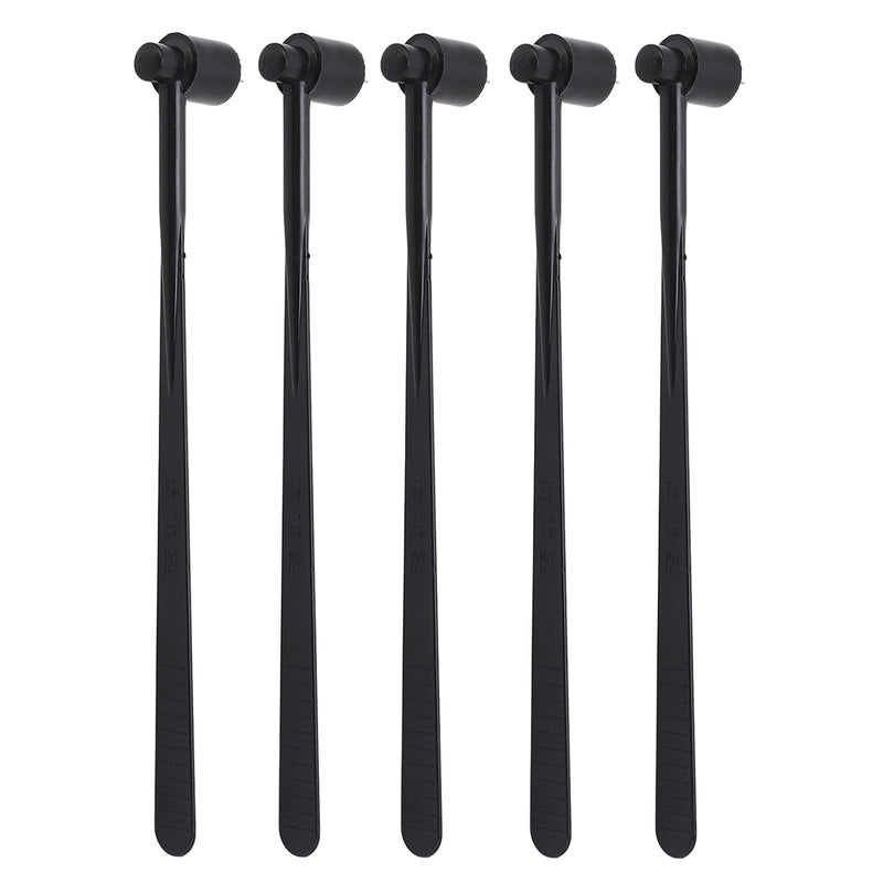 Plum Blossom Skin Hammer, 5-Piece Stainless Steel Needle Hammer Set with Black ABS Handle and One End for Industrial Use