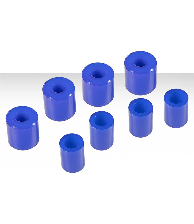 8 Pack Hood Roller Bushings for Peterbilt 357, 375, 379, Reference Part 13-04391, 13-03593, 377 with J Style Hinges, Polyurethane Hood Roller Bushing for Kenworth ATRO, Blue 1