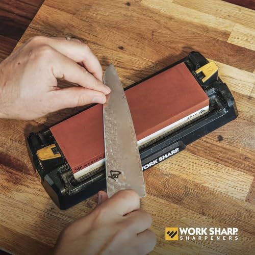 Work Sharp Benchtop Whetstone Knife Sharpener - For Knives & Edged Tools - Kitchen, Pocket, & Fillet Knives 7.1" x 2.3" x 1.1"