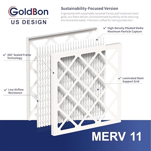 14x14x1 MERV 11 Air Filter 6-Pack for HVAC Furnace 14x14x1-6 Pack