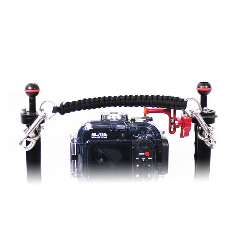 N+A underwater camera housing carry lanyard Military Grade Parachute Rope Waterproof Case soft handle with 2pcs 316 Stainless Steel Swivel Eye Bolt Snap Hooks