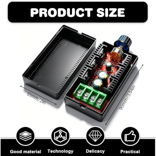 PWM Speed Controller DC 9-50V 40A 2000W, Motor Controller with Continuous Control & Overcurrent Protection, Signal Generator for Brush Motor, Speed Controller for LED Dimming & Fan Control