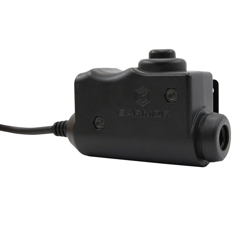 Tactical Kenwood, Baofeng Version PTT Military Standard 7.0 Plug for Radio Adapter Black M51