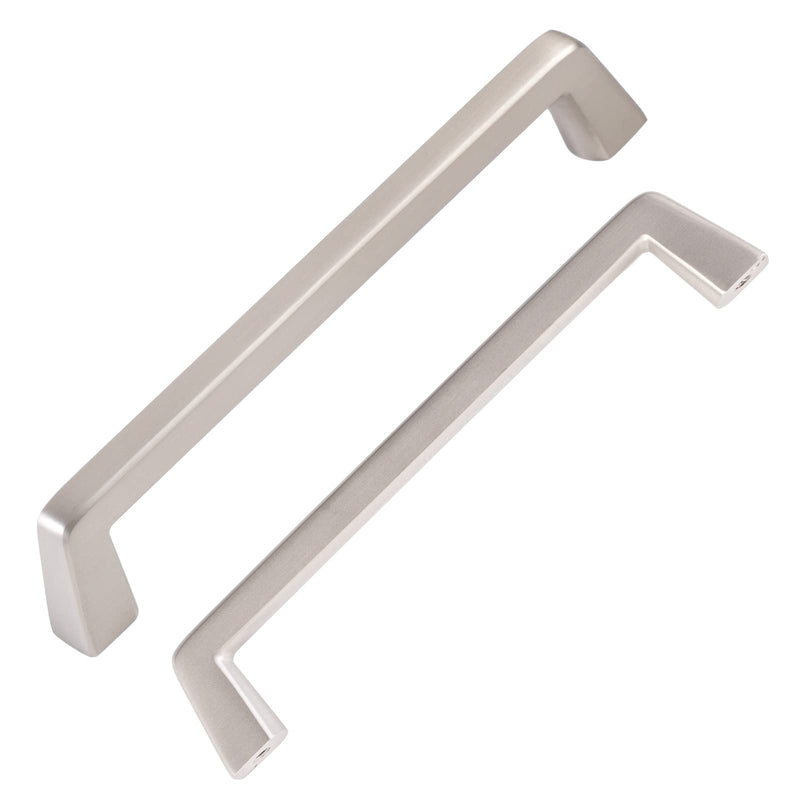 6 Pack 5 Inch Matte Brushed Satin Nickel Cabinet Handles Kitchen Cabinet Hardware Handles for Lockers TV Cabinets Drawers Bathroom Cabinets Dresser Handles (Center Holes 127mm) Brushed Nickel