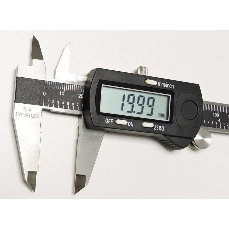 STEINLE 1321 Digital caliper 150 mm with locking screw, reading: 0.01 mm depth measurement square