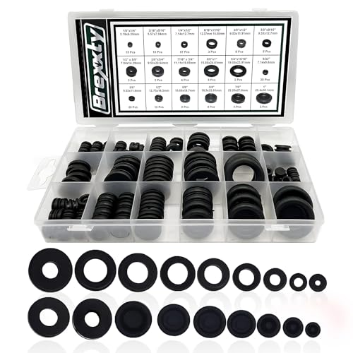 3 in 1 Rubber Grommets for Wiring in 18 Different Sizes (125 Pcs), Nuts and Bolts Assortment Kit (900 Pcs) & Metric Nuts and Bolts Screws Kit in 30 Sizes (890pcs)