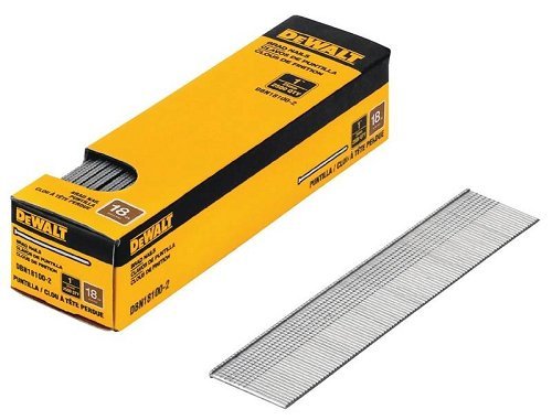 Dewalt DBN18200-2 2" 18 Gauge Brad Nails, Coated Finish Staight Angle, 2500/Pk & DBN18100-2 Brad Nail & DBN18150-2 18GA 1-1/2 in Brad Nail 2.5K Brad Nail + Brad Nail + Brad Nail 2.5K
