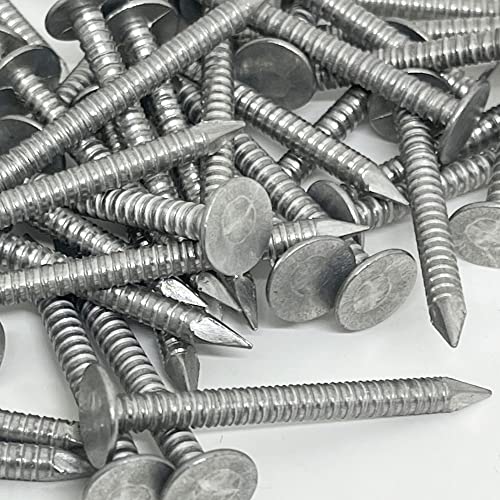 (1000) 1.25”-RING SHANK ALUMINUM - ROOFING SIDING NAILS - Vinyl & Aluminum Siding & Facia Trim Nail – Aluminum metal secure holding Ring Shank nail – 1.25 in 1000-Pack