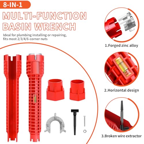 39PCS Plumbing Wrench Faucet Installation and Removal Tools