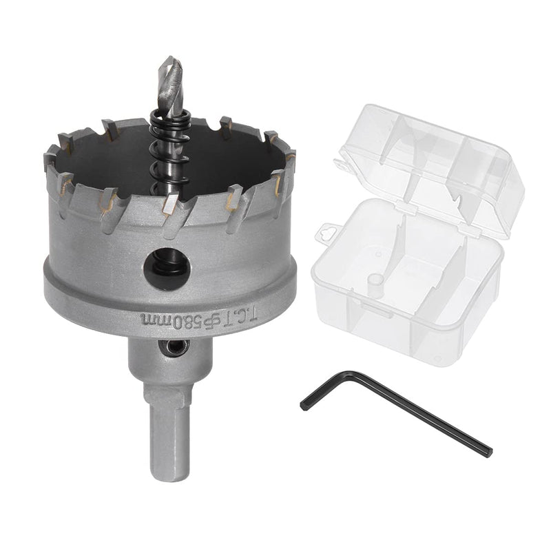 sourcing map Carbide Hole Cutter, Hole Saws for 5mm Stainless Steel Sheet Metal 58mm 58mm