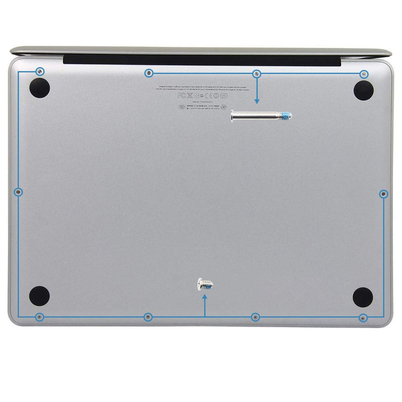 Replacement Screws Set for MacBook Pro 13" 15" 17" A1278 A1286 A1297 2009-2012, 10pcs Unibody Bottom Case Cover Phillips Repair Replacement Notebook Laptop PC Computer Screw