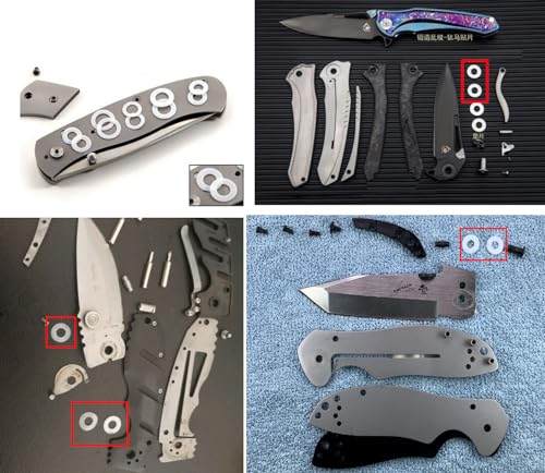 20 pcs Folding Knife Pivot Pin Flat Teflon Washers Bearing (A) A