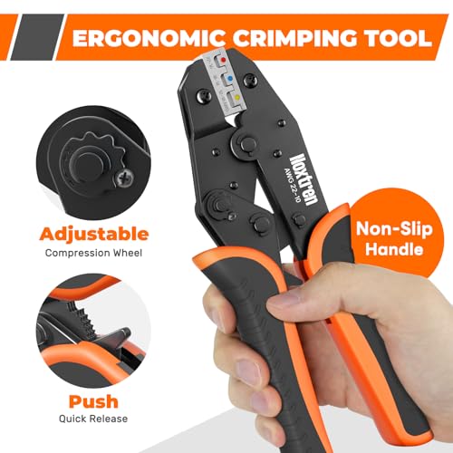 6-in-1 Ratcheting Wire Crimper Set with Interchangeable Dies 6-Piece Crimping Tool Set