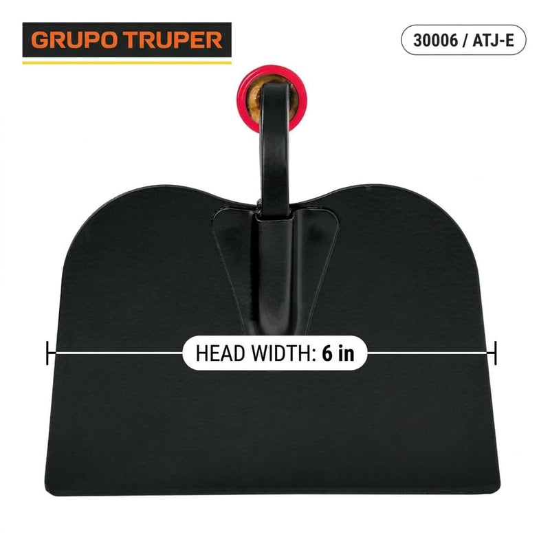 Truper TruTough Meadow Hoe, 6-Inch Steel Head, 54 in Wood Handle with 6-Inch Grip, Heavy-Duty Garden Hoe for Weeding & Soil Cultivation (Model 30006)