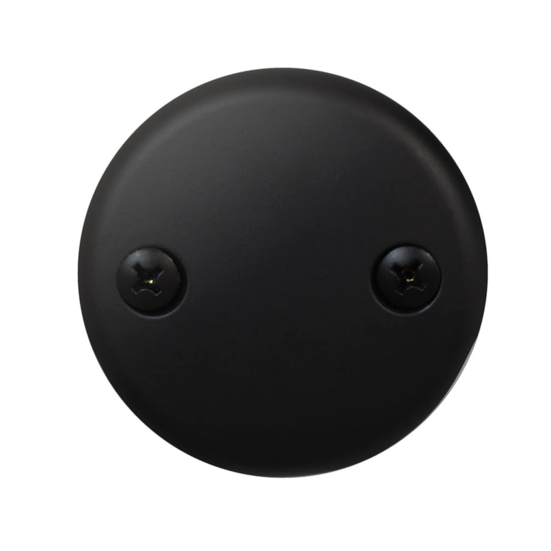 Westbrass Twist & Close Tub Trim Set with Two-Hole Overflow Faceplate, Matte Black, D94-2-62 1-Pack