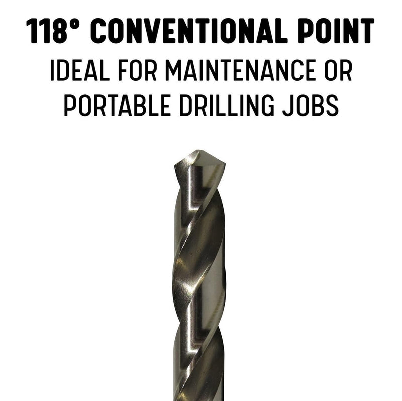 Drill America - D/AP7/16P6 7/16" High Speed Steel Polished Drill Bit (Pack of 6), D/AP Series 7/16 inches