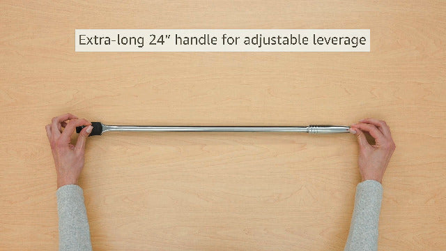 NEIKO 00206A 1/2" Breaker Bar, 1/2-Inch Drive 24-Inch Breaker Bar, Flex Head Chrome-Moly Cr-Mo, Lug Nut Wrench, Tire Bar, Cheater Bar 1/2" Drive 24" Length