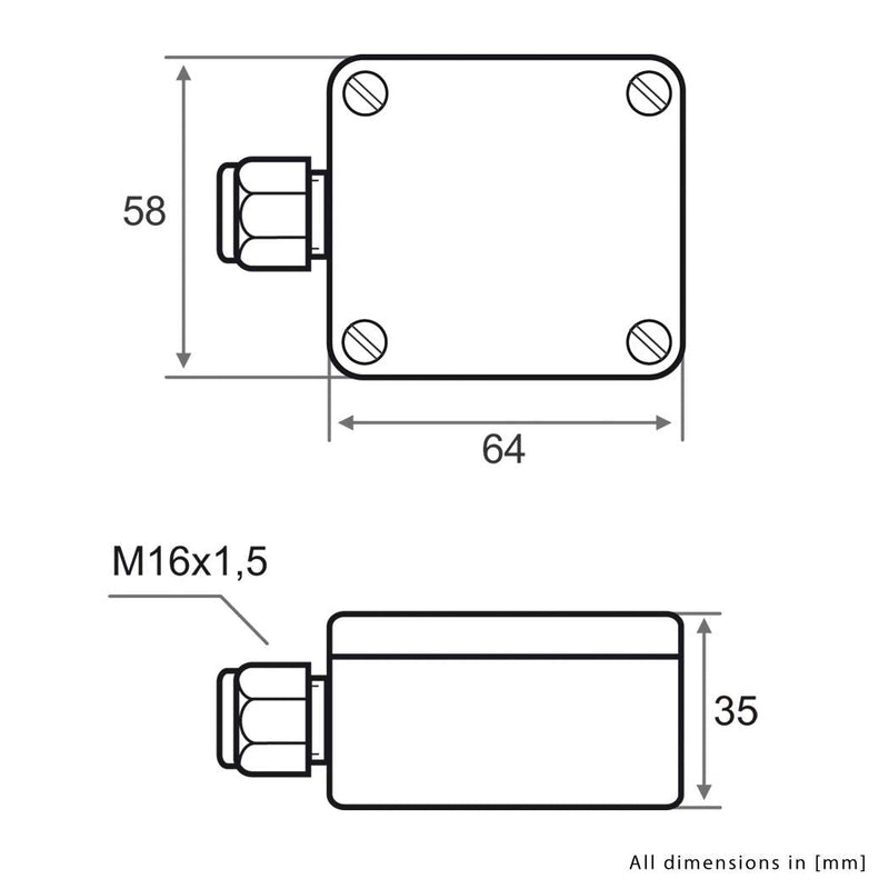 iOVEO 001AF01300 - outside sensor/outside temperature sensor, PT100, 3-wire connection, heating sensor
