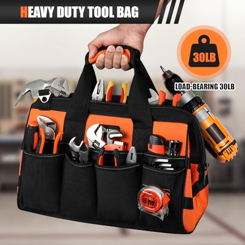 Tool Bag 15-Inch Bundle with 2 Pack Small Tool Bags
