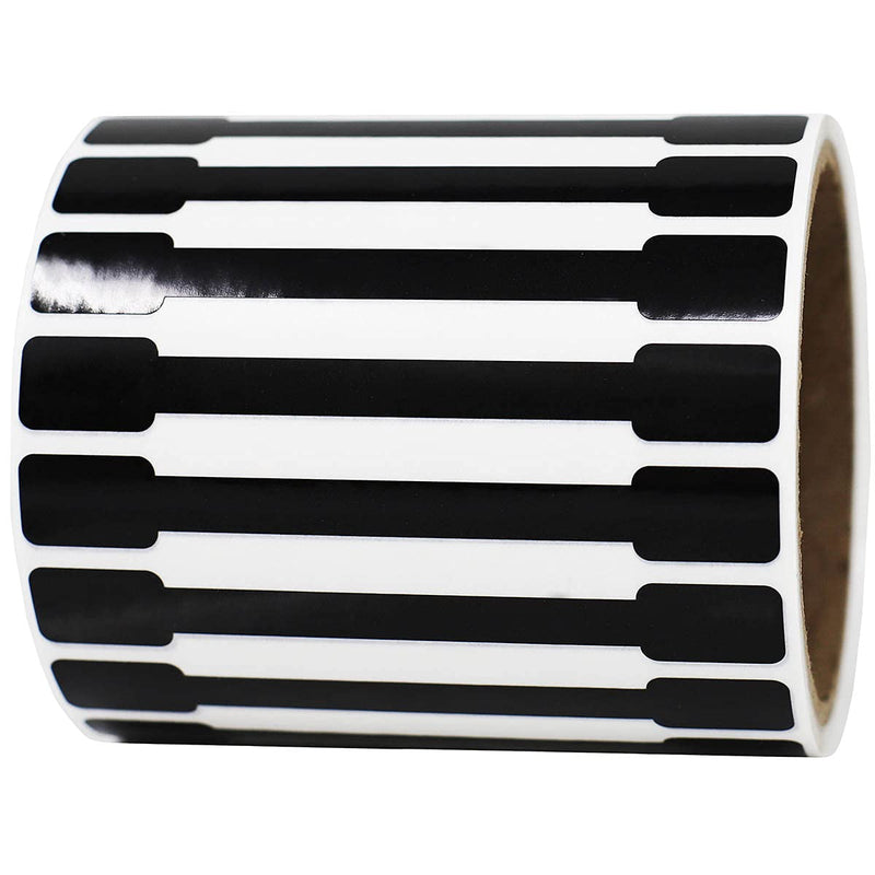 Black Blank Tamper Labels, 0.5 x 4 Inches 500 Total Labels