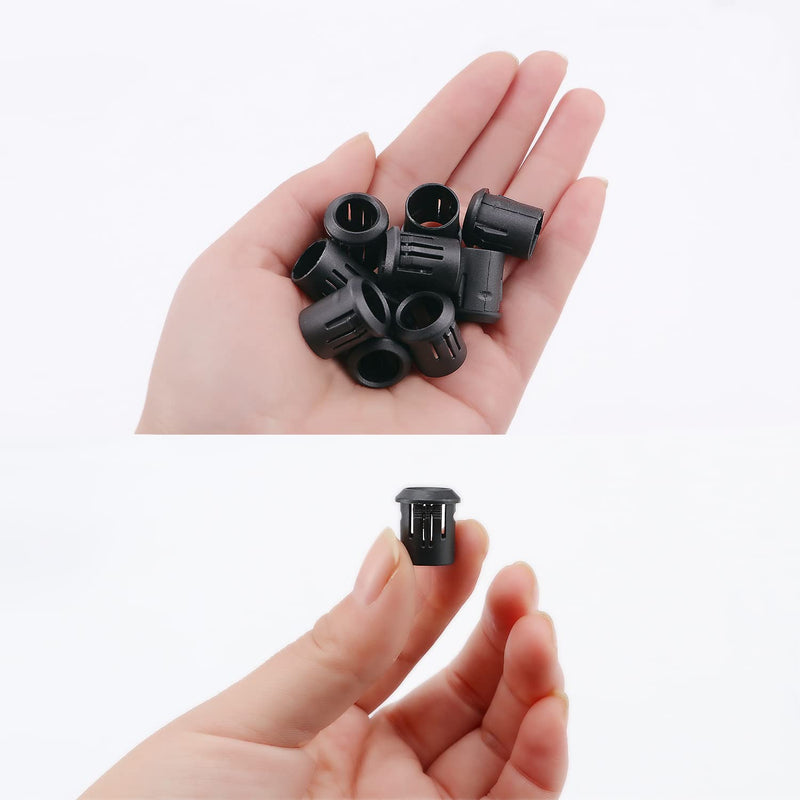 YIXISI Pack of 50 10 mm LED Plastic Clip Holder, Plastic Diode Holder, Plastic Diode Holder Clip, Black 10mm - 50 pieces
