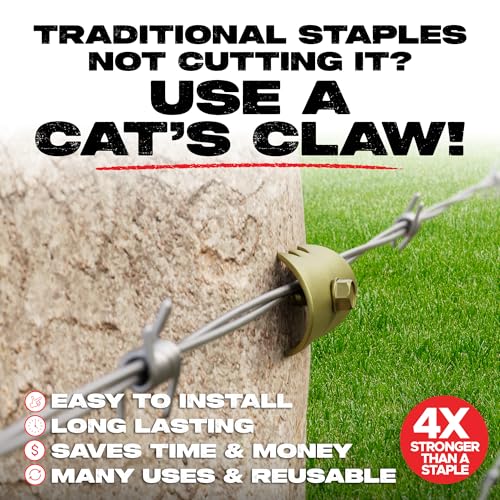 Cat's Claw Fasteners Screw in Fence Staples, Wire Fencing, 1.5in Hardwood (170 PCS) 1.5"