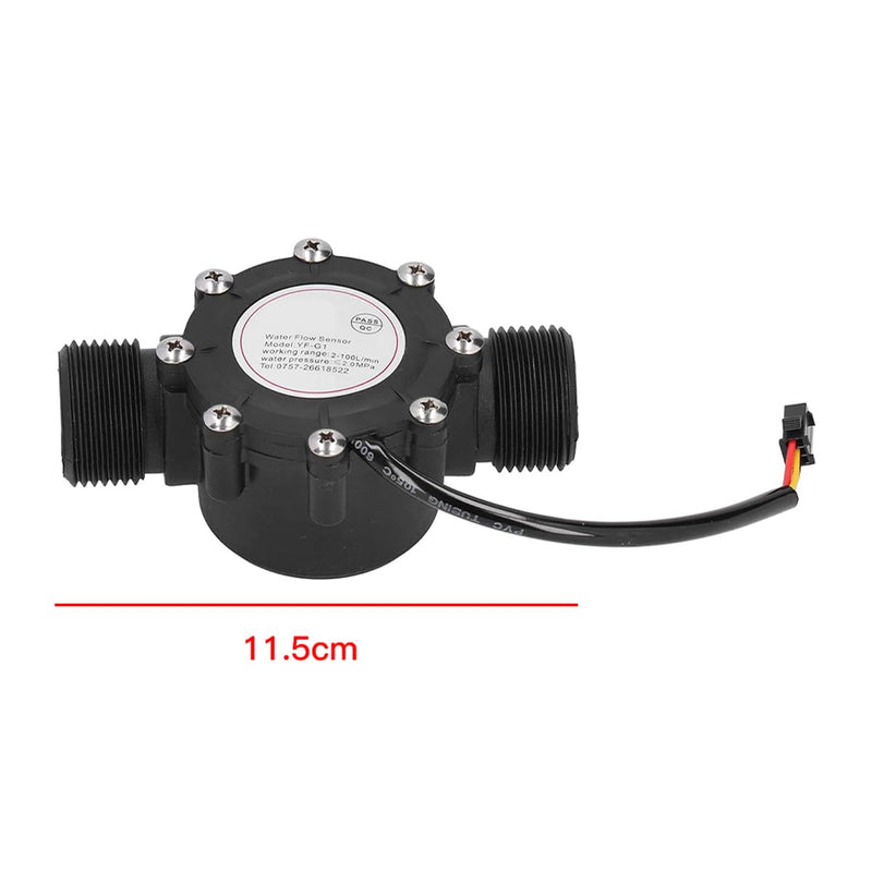 Water Flow Sensor, Fluid Measurement Hall Meter Flow Meter G 1 Inch Male Thread DC 3.5-24 V 2-100 L/min for Swimming Pool
