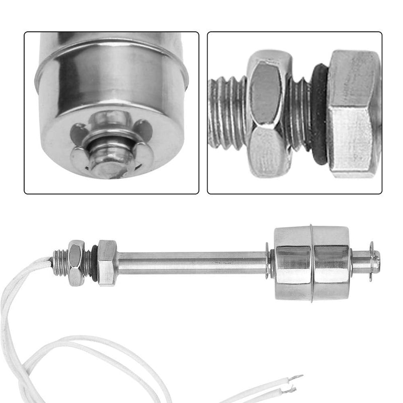 0~220V 100mm Liquid Level Sensor Float Switch, Vertical Stainless Steel Water Float Switch for Fuel Tanks, Water Towers, Water Heaters, Solar Energy and etc.