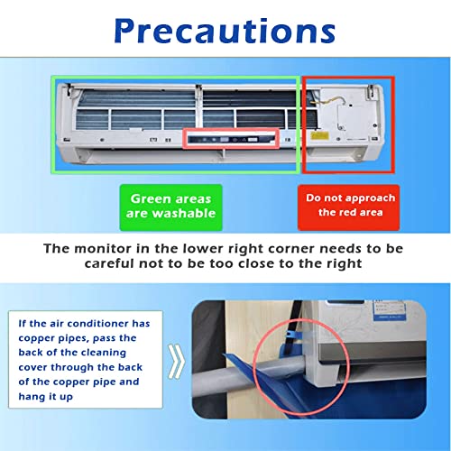 Waterproof Split Air Conditioner Cleaning Kits, Wall Mounted Air Conditioning Dust Washing Clean Cover Air Conditioner Service Bag for 1~1.5P Hanging Air Conditioners