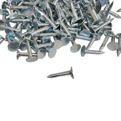 (500-Pack) 3/4-Inch Galvanized Roofing Nails Professional Grade - .75 Inch Used to fasten roofing felt, asphalt singles & insulation board (500) 500