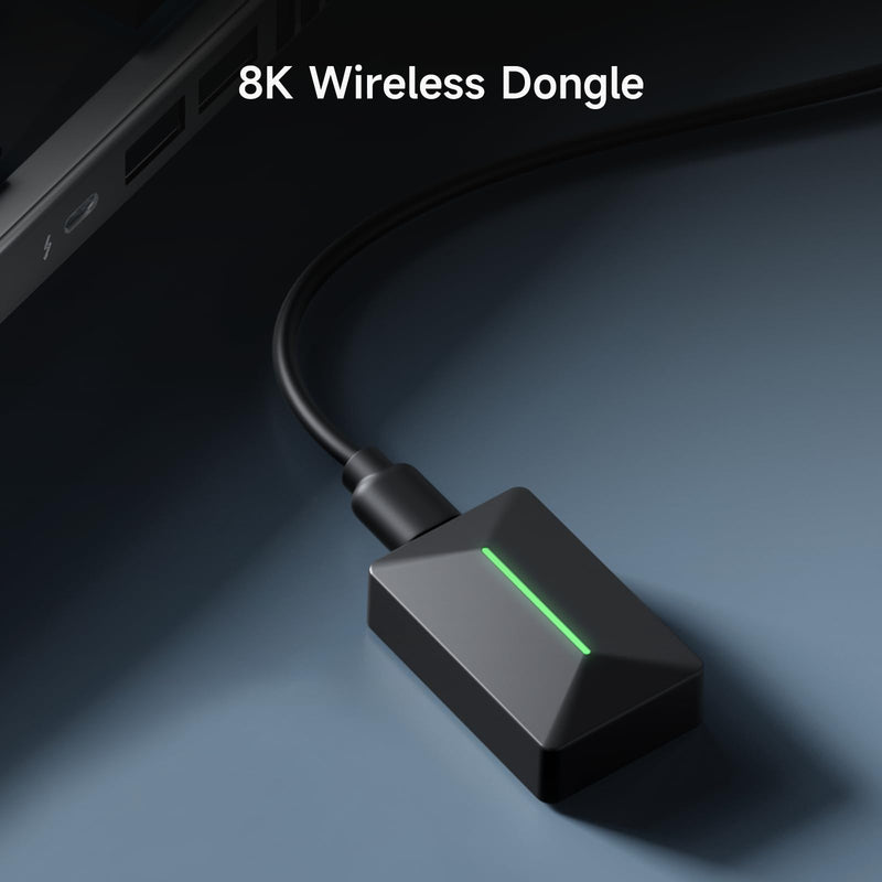 MCHOSE 8K USB Wireless Receiver for Wireless Mouse USB-C Plug 2.4 GHz Wireless Technology Compatible with L7/M7/A7 Series PC/Mac/Laptop Black