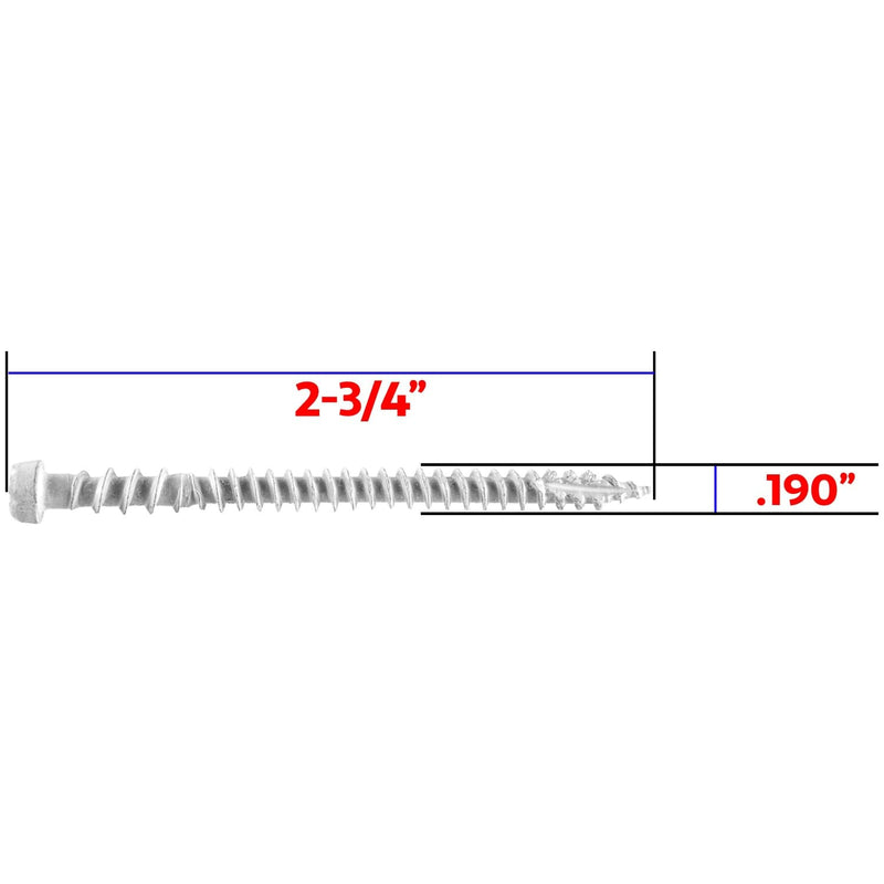 Jake Sales #10 x 2-3/4" White Composite Decking Exterior Coated Wood Screw Torx/Star Drive Head - AQC Lumber Compatible (1 Pound ~85 Screws) WHITE - 1 POUND ~ 75 Screws