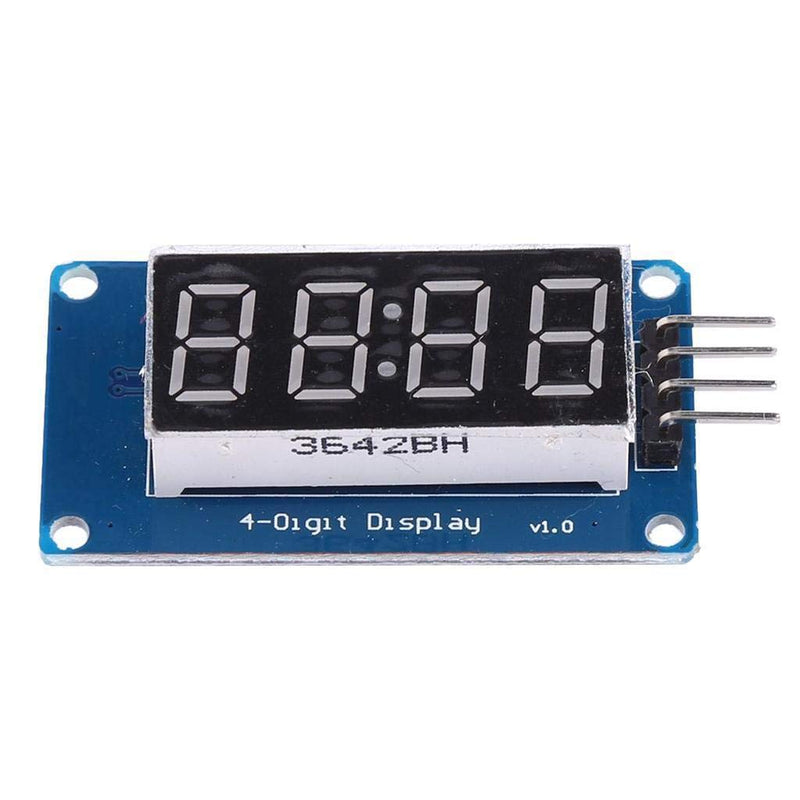 Hailege 2pcs 0.36" 4-Digit Tube LED Segment Display Module Red Common Anode TM1637 Drive Chip Tube Clock Display UNO R3