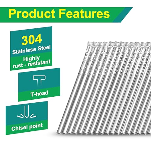 16 Gauge 20-Degree Angled Finish Nails 2-1/2 Inch, 1000-Pack 2-1/2"~1000pcs
