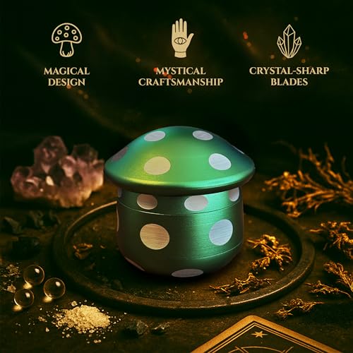 Viberium Metal Grinder 1.8 Inch - Herb Grinder, 4 Piece Grinders, Crusher Green